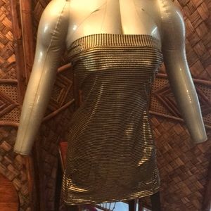 Zuliana gold/black dress & panty. Size small.